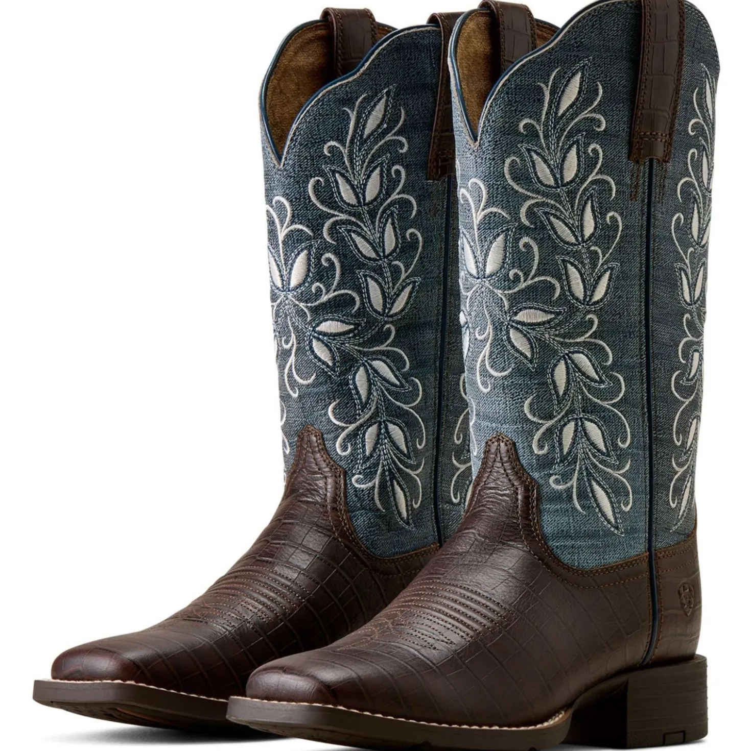 Ariat Westernlaarzen Round Up Holly Dames Chocolate Croc