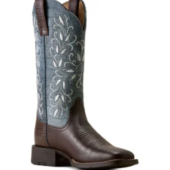 Ariat Westernlaarzen Round Up Holly Dames Chocolate Croc