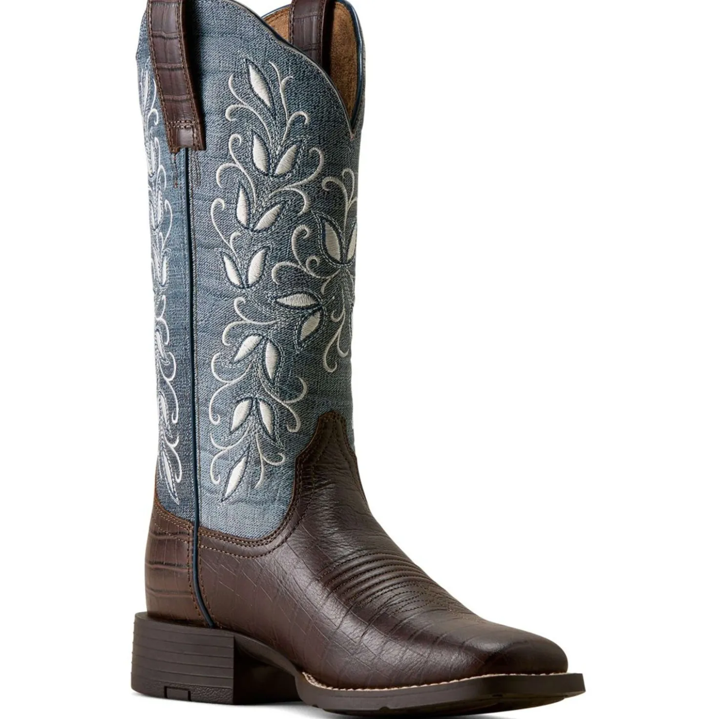 Ariat Westernlaarzen Round Up Holly Dames Chocolate Croc