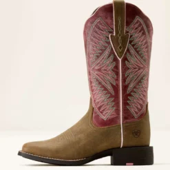 Ariat Westernlaarzen Round Up Ruidoso Dames Brown Bomber/Dusty Rose