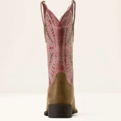 Ariat Westernlaarzen Round Up Ruidoso Dames Brown Bomber/Dusty Rose