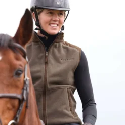 Aubrion by Shires Bodywarmer Heritage Fleece Donker Olijf