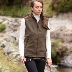 Aubrion by Shires Bodywarmer Heritage Fleece Donker Olijf