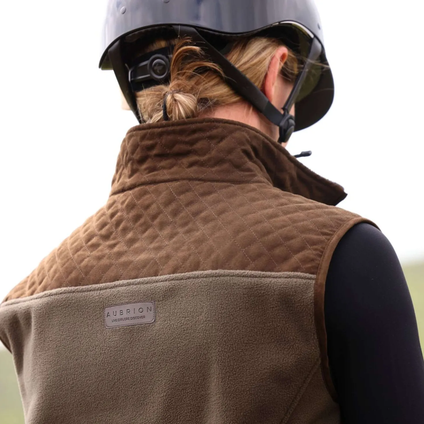 Aubrion by Shires Bodywarmer Heritage Fleece Donker Olijf