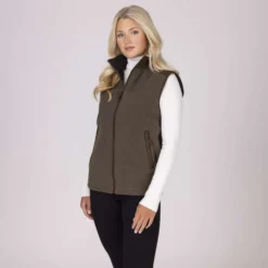 Aubrion by Shires Bodywarmer Heritage Fleece Donker Olijf