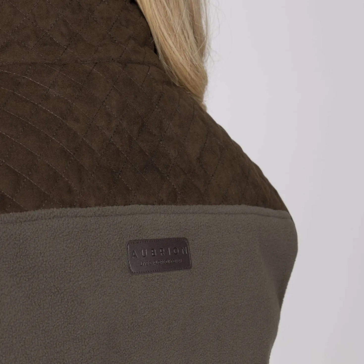 Aubrion by Shires Bodywarmer Heritage Fleece Donker Olijf