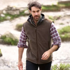 Aubrion by Shires Bodywarmer Heritage Fleece Donker Olijf