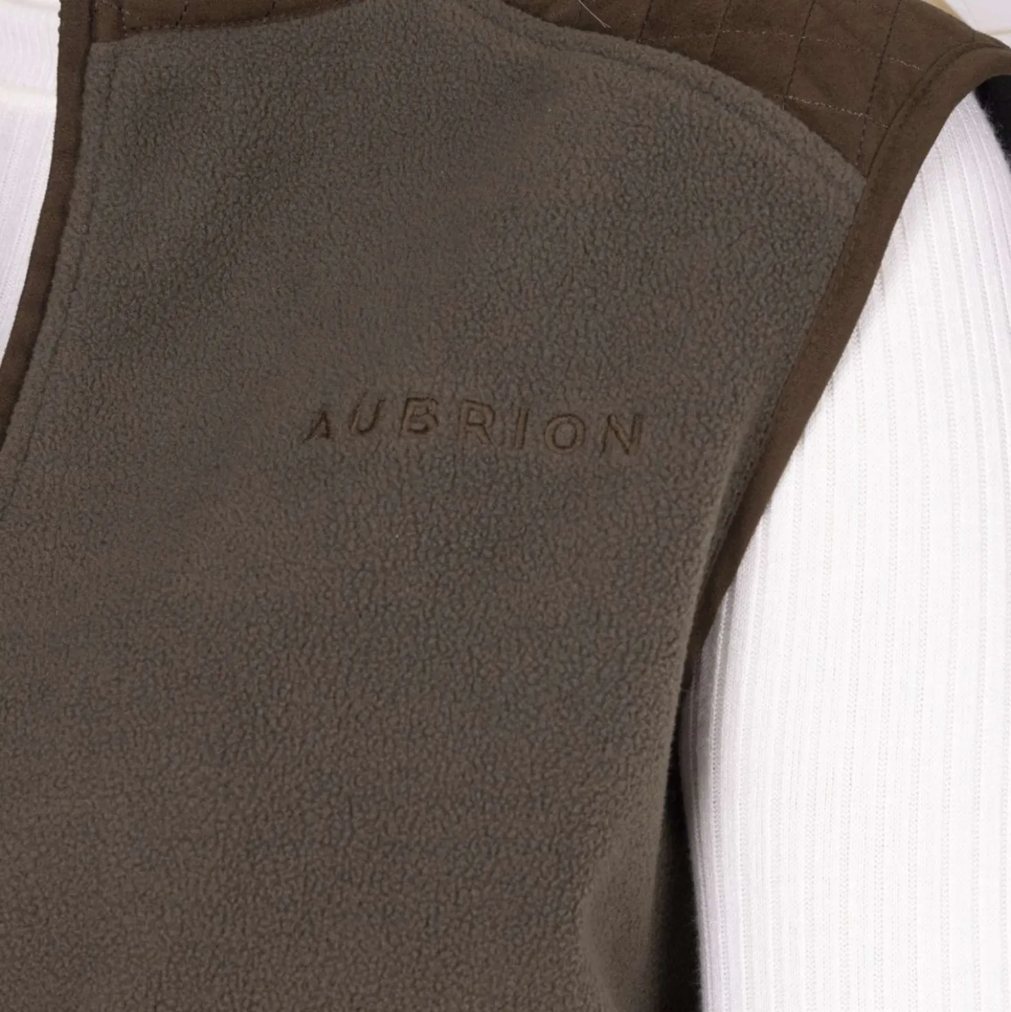 Aubrion by Shires Bodywarmer Heritage Fleece Donker Olijf