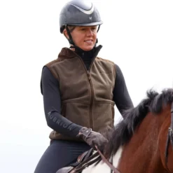Aubrion by Shires Bodywarmer Heritage Fleece Donker Olijf
