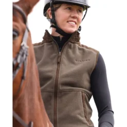 Aubrion by Shires Bodywarmer Heritage Fleece Donker Olijf