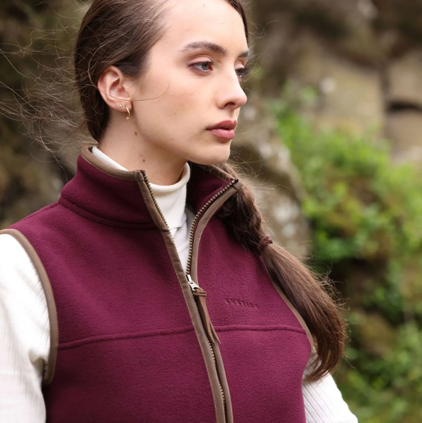 Aubrion by Shires Bodywarmer Original Fleece Maroon