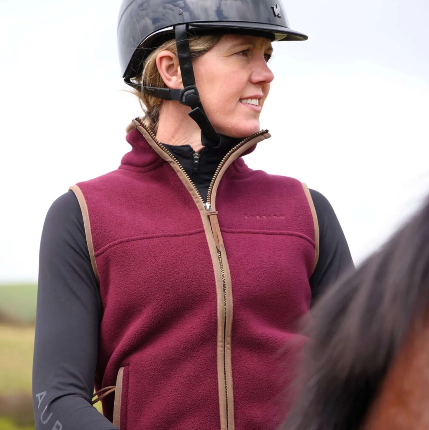 Aubrion by Shires Bodywarmer Original Fleece Maroon