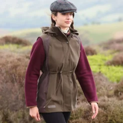 Aubrion by Shires Bodywarmer Heritage Donker Olijf