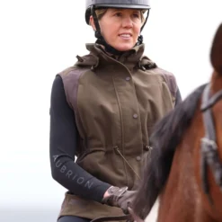 Aubrion by Shires Bodywarmer Heritage Donker Olijf