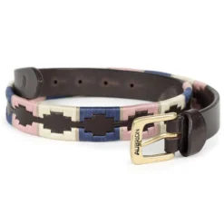 Aubrion by Shires Riem Skinny Polo Navy/Pink/Natural