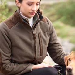 Aubrion by Shires Vest Heritage Fleece Donker Olijf