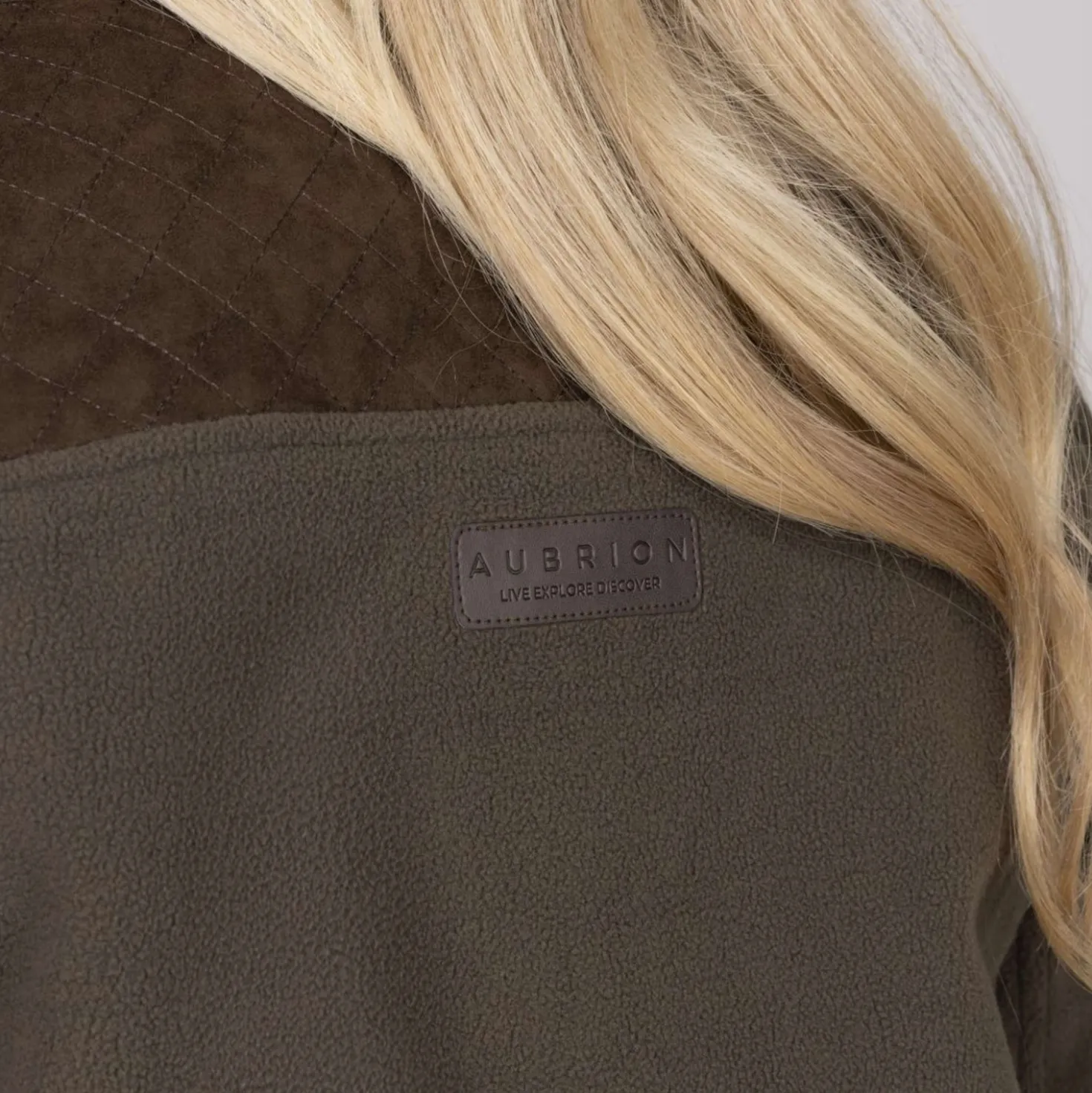 Aubrion by Shires Vest Heritage Fleece Donker Olijf