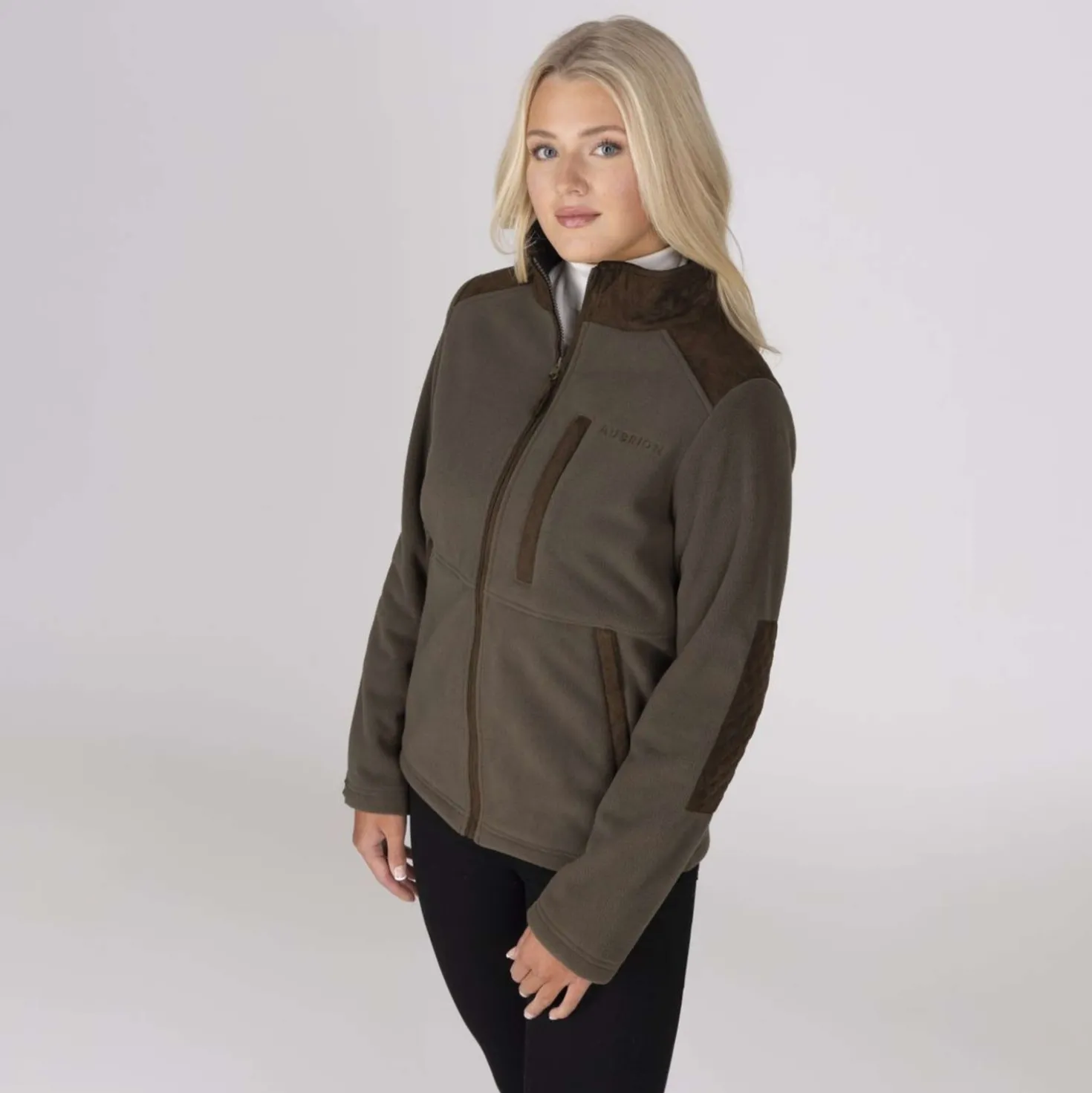 Aubrion by Shires Vest Heritage Fleece Donker Olijf