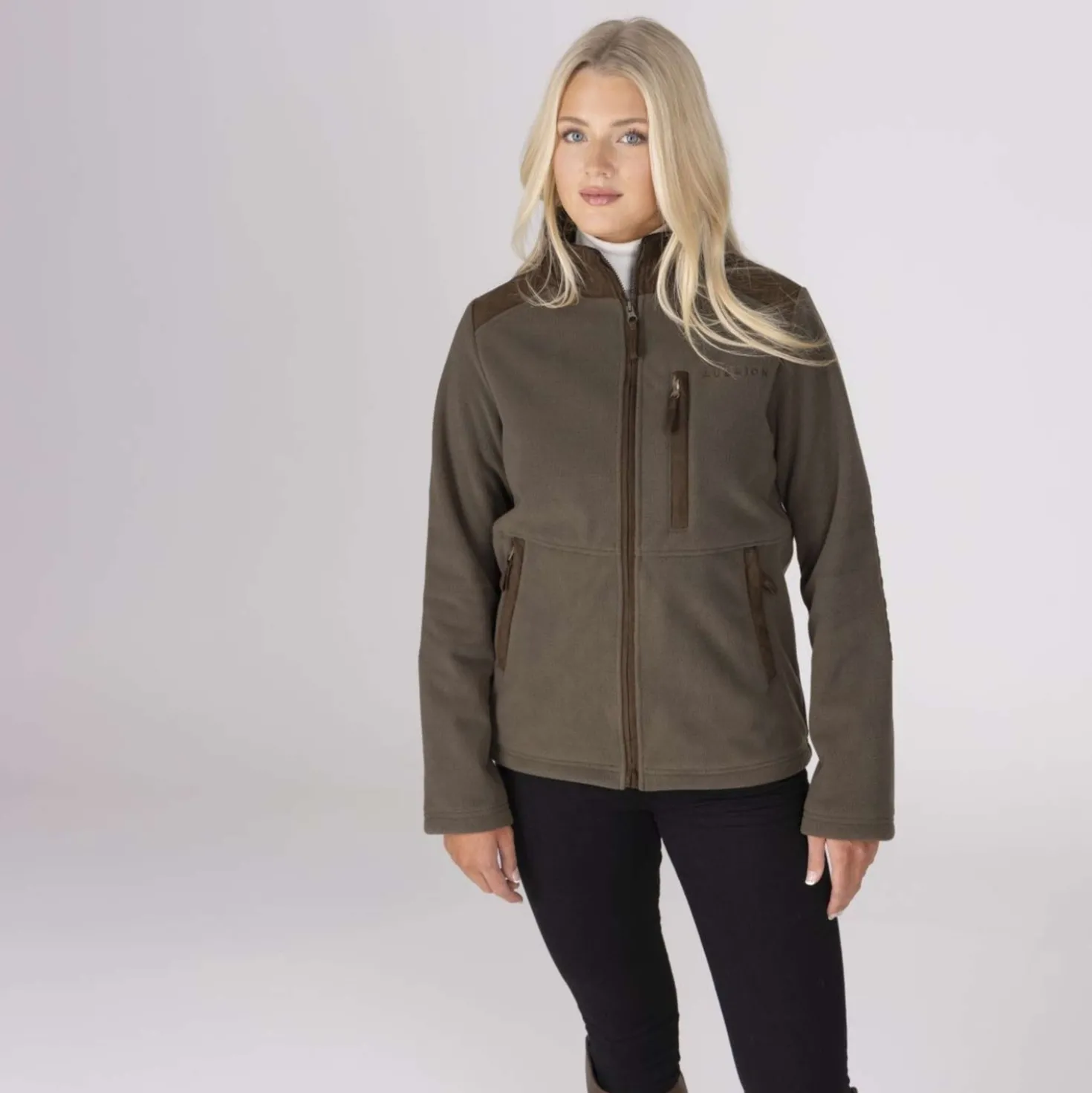 Aubrion by Shires Vest Heritage Fleece Donker Olijf