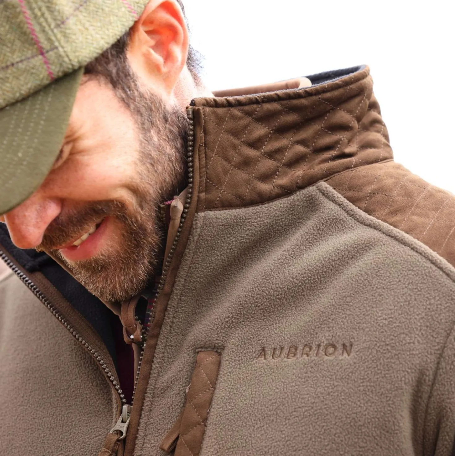 Aubrion by Shires Vest Heritage Fleece Donker Olijf