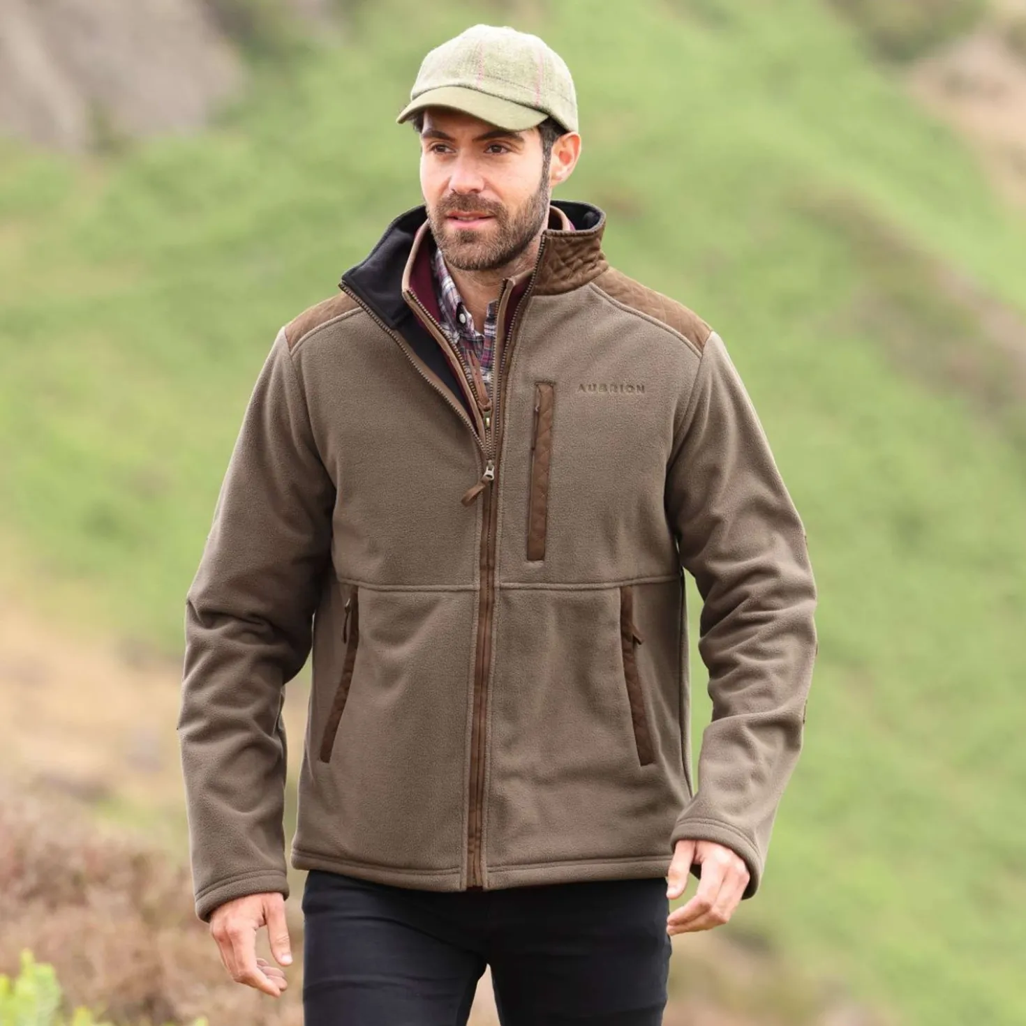 Aubrion by Shires Vest Heritage Fleece Donker Olijf
