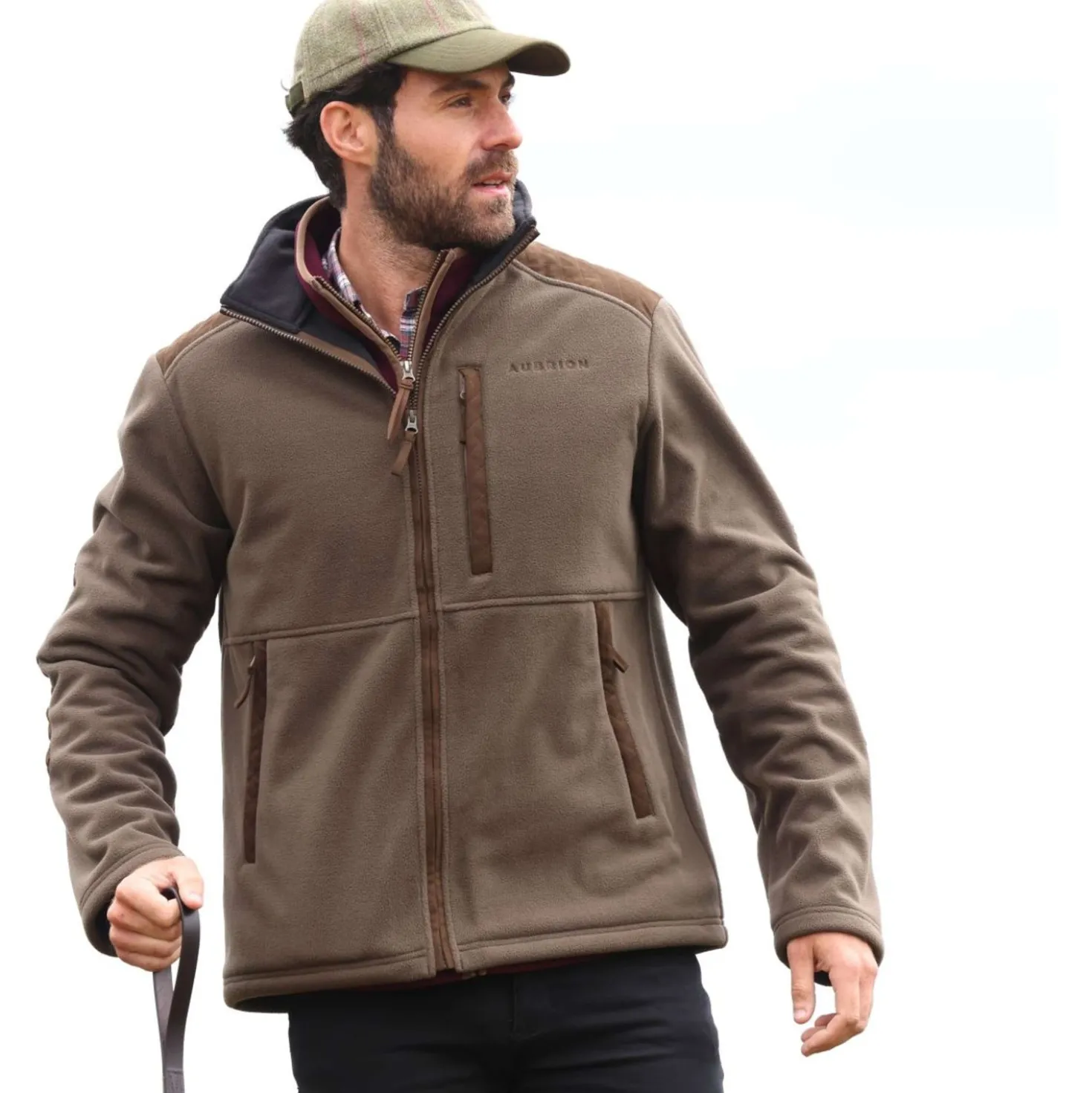 Aubrion by Shires Vest Heritage Fleece Donker Olijf