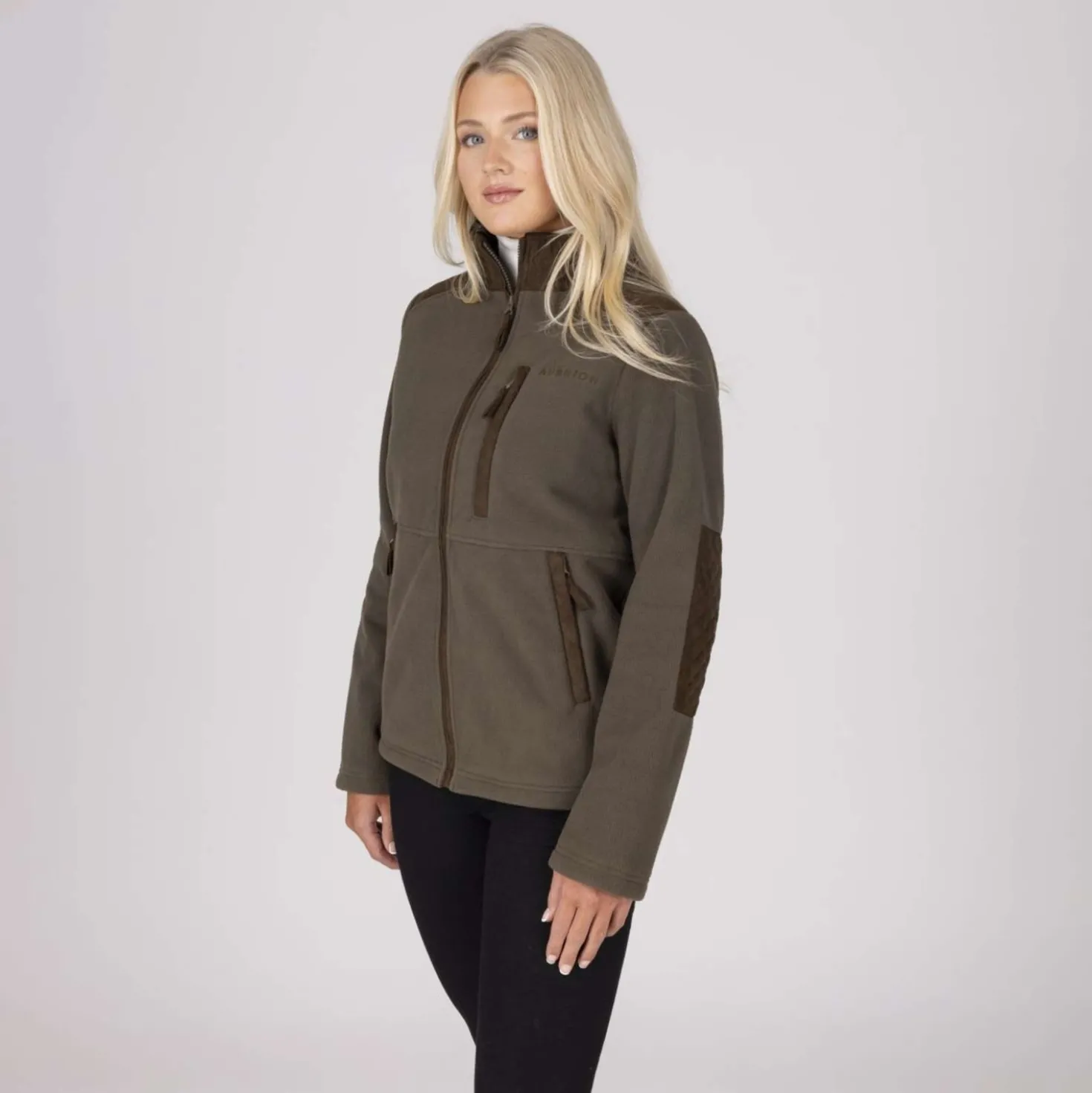 Aubrion by Shires Vest Heritage Fleece Donker Olijf
