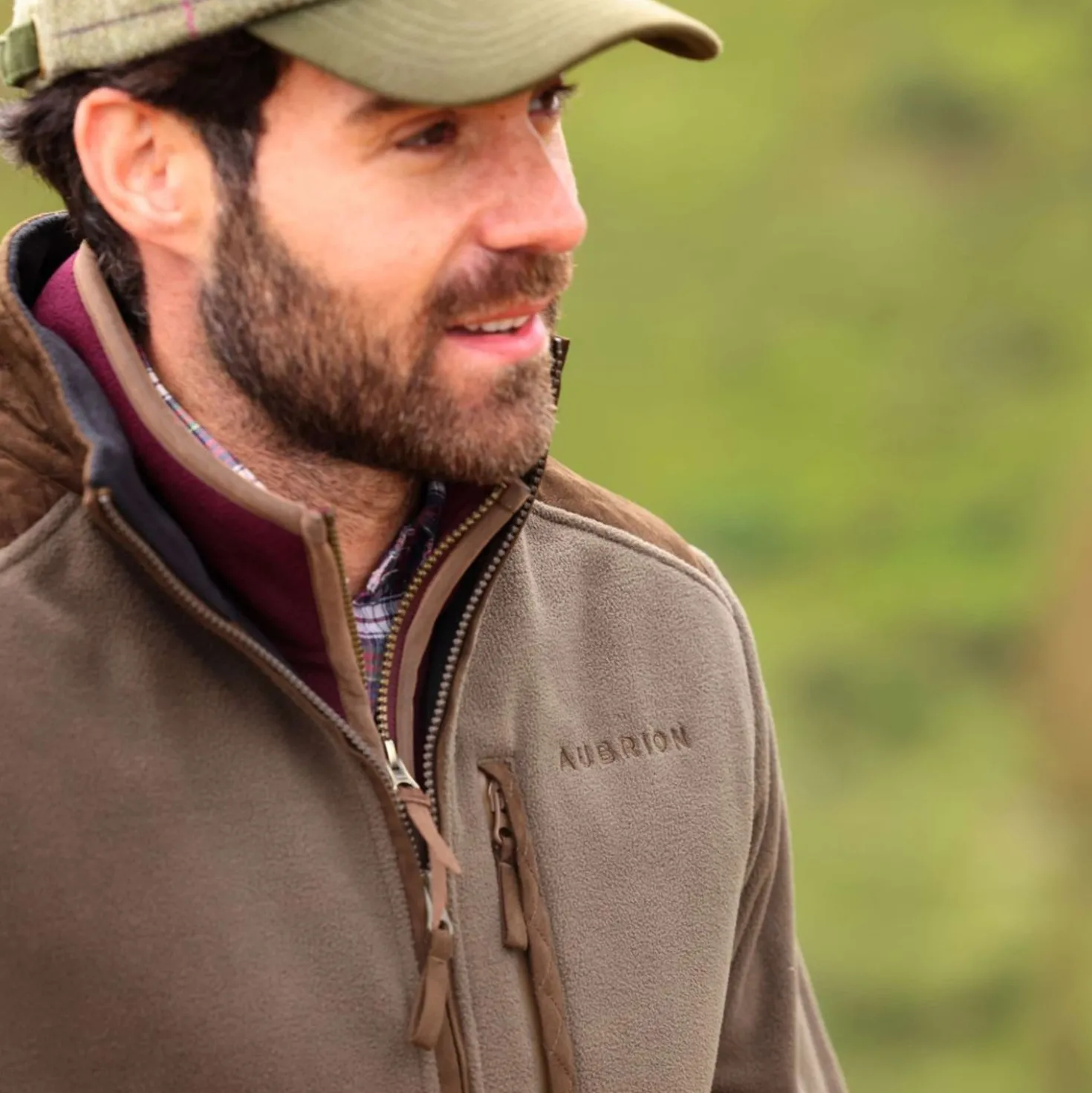 Aubrion by Shires Vest Heritage Fleece Donker Olijf