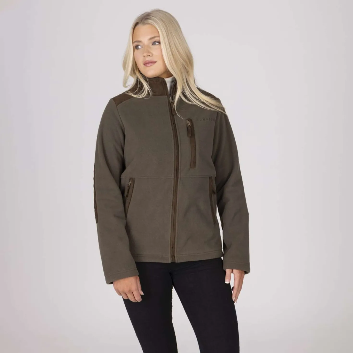 Aubrion by Shires Vest Heritage Fleece Donker Olijf
