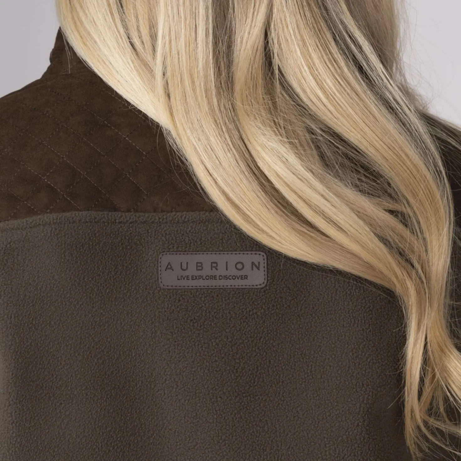 Aubrion by Shires Vest Heritage Fleece Donker Olijf