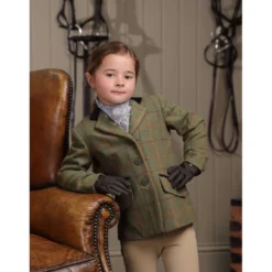 Aubrion by Shires Wedstrijdjasje Saratoga Kinderen Rood/Geel/Blauw Check