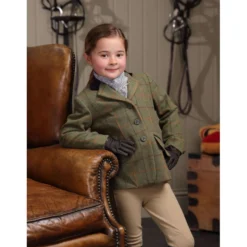 Aubrion by Shires Wedstrijdjasje Saratoga Kinderen Rood/Geel/Blauw Check