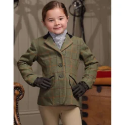 Aubrion by Shires Wedstrijdjasje Saratoga Kinderen Rood/Geel/Blauw Check