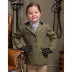 Aubrion by Shires Wedstrijdjasje Saratoga Kinderen Rood/Geel/Blauw Check