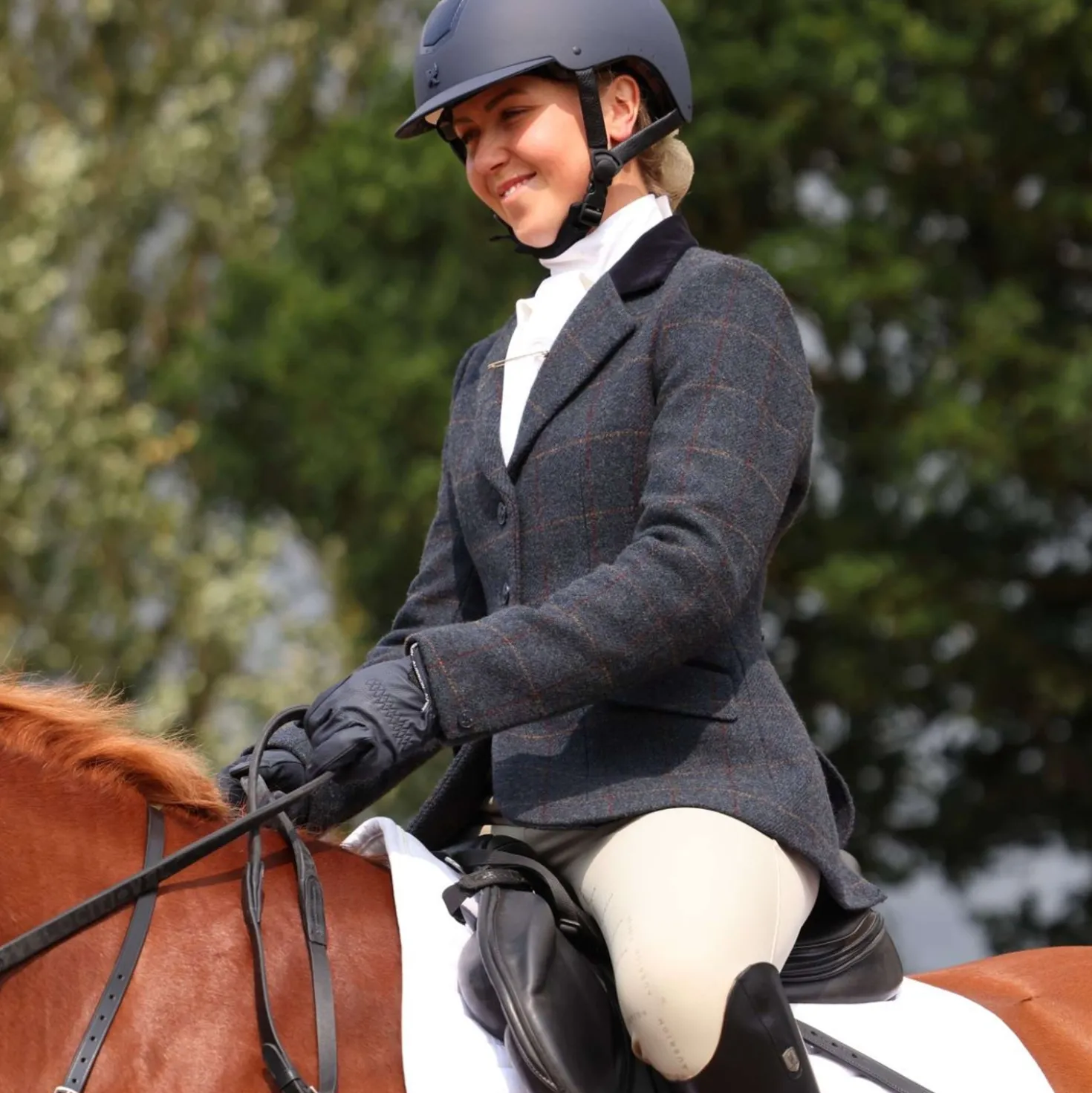 Aubrion by Shires Wedstrijdjasje Saratoga Juniper Navy Check