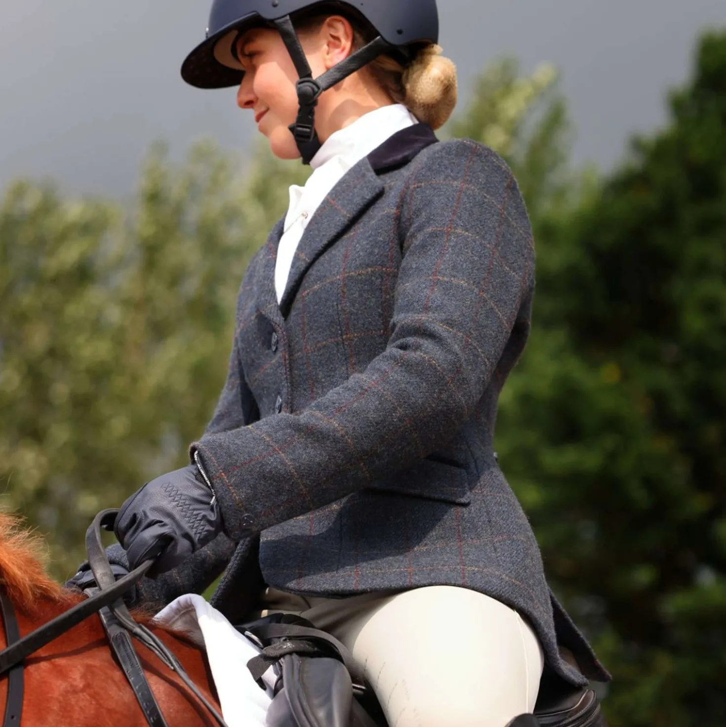 Aubrion by Shires Wedstrijdjasje Saratoga Juniper Navy Check