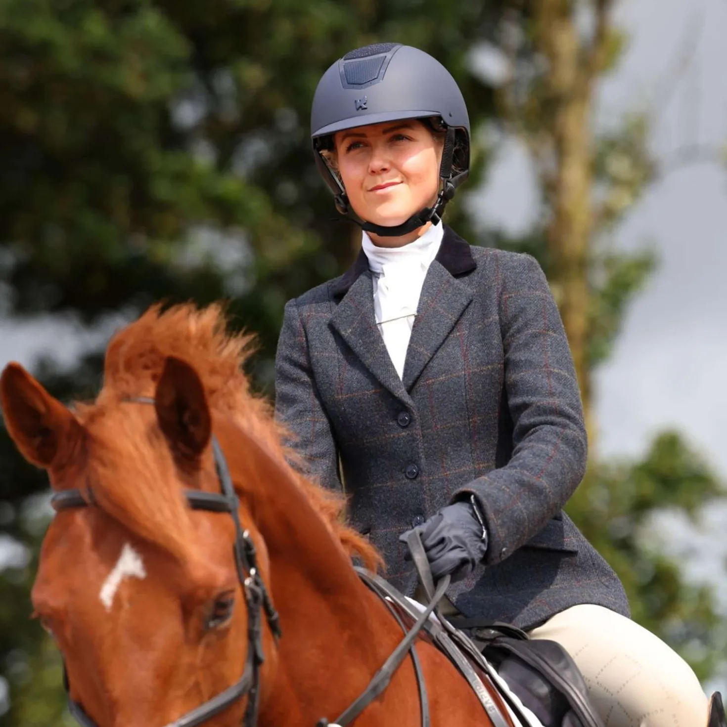 Aubrion by Shires Wedstrijdjasje Saratoga Juniper Navy Check