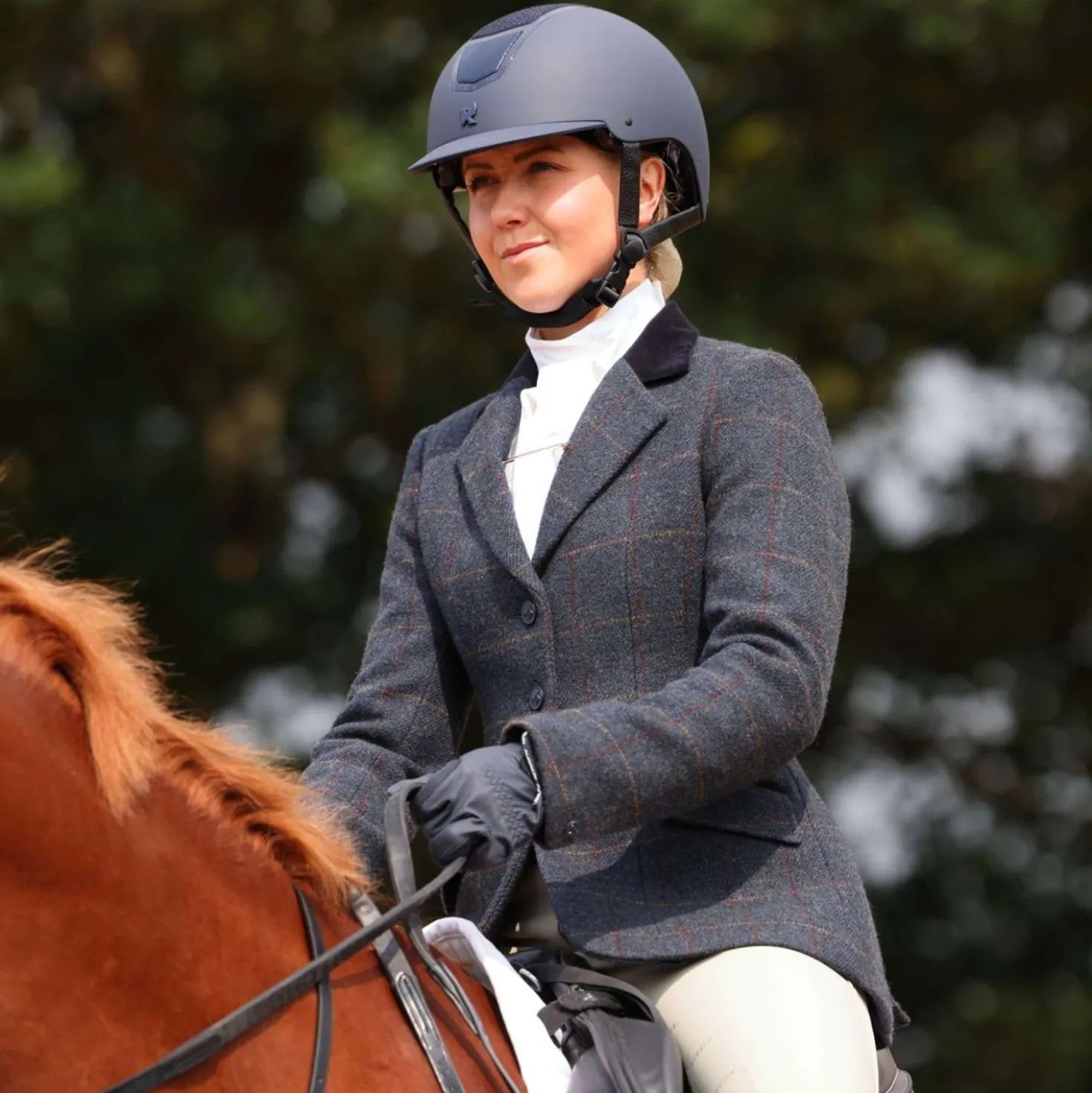 Aubrion by Shires Wedstrijdjasje Saratoga Juniper Navy Check