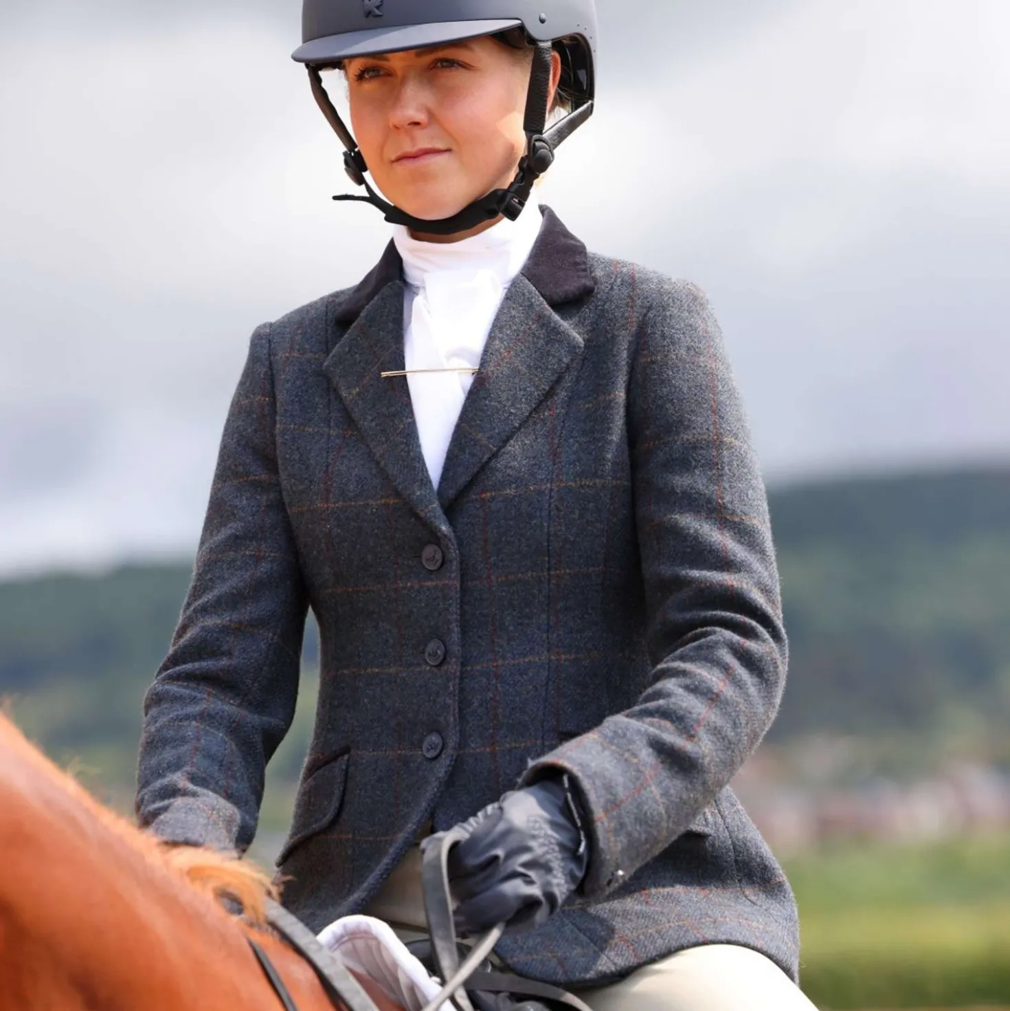 Aubrion by Shires Wedstrijdjasje Saratoga Juniper Navy Check