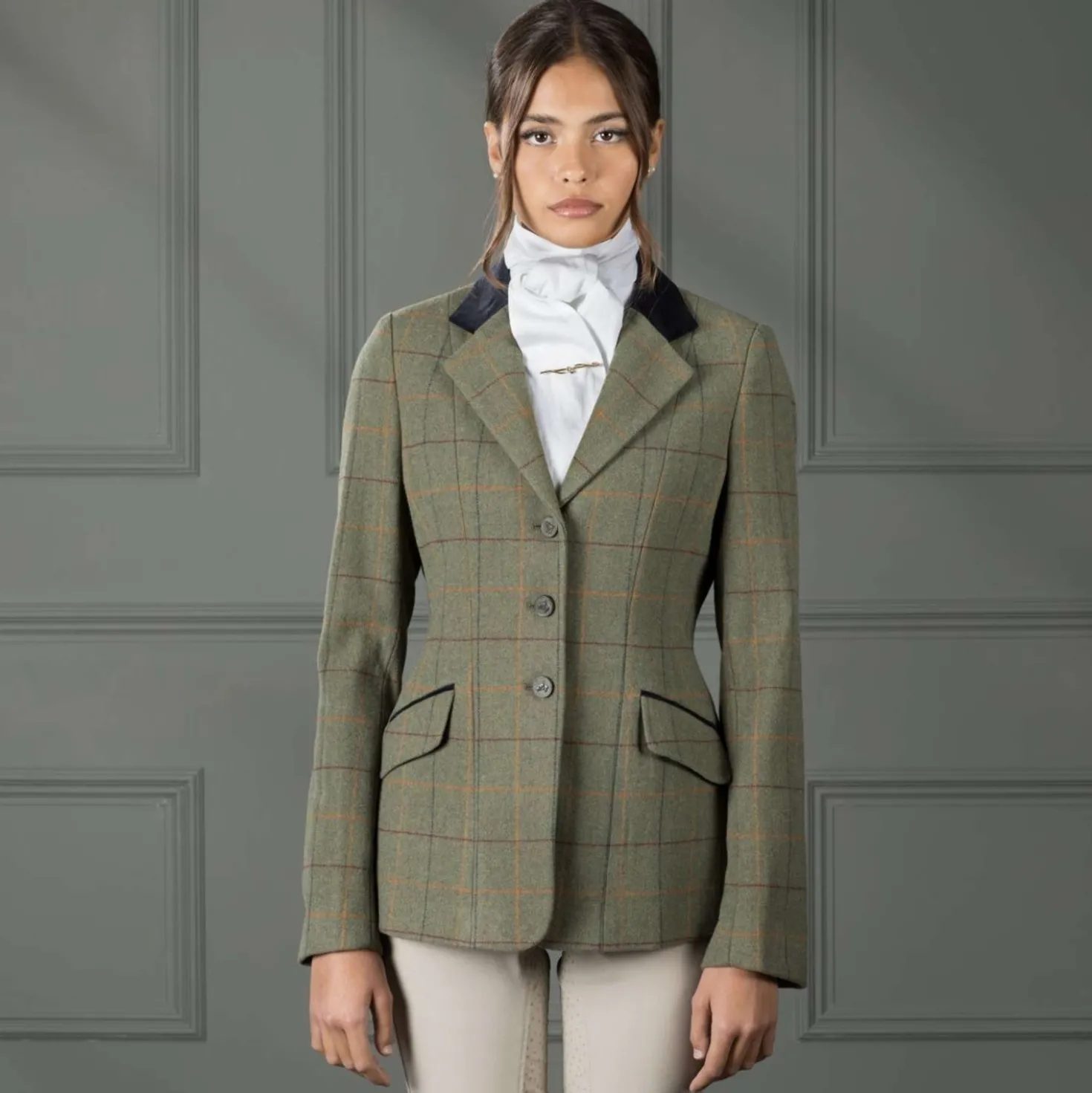 Aubrion by Shires Wedstrijdjasje Saratoga Rood/Geel/Blauw Check