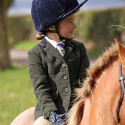 Aubrion by Shires Wedstrijdjasje Saratoga Kinderen Donker Groen Check