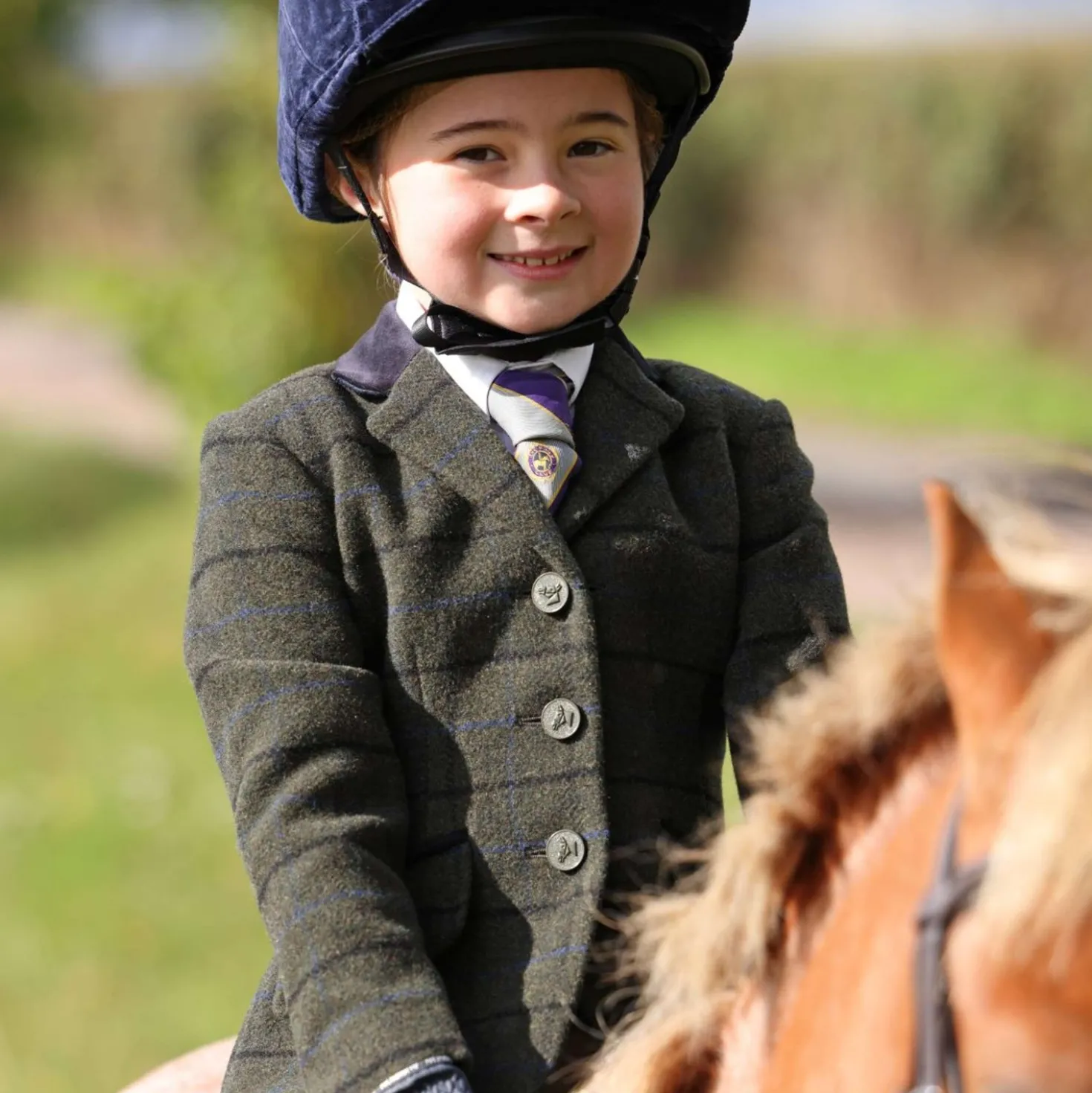 Aubrion by Shires Wedstrijdjasje Saratoga Kinderen Donker Groen Check