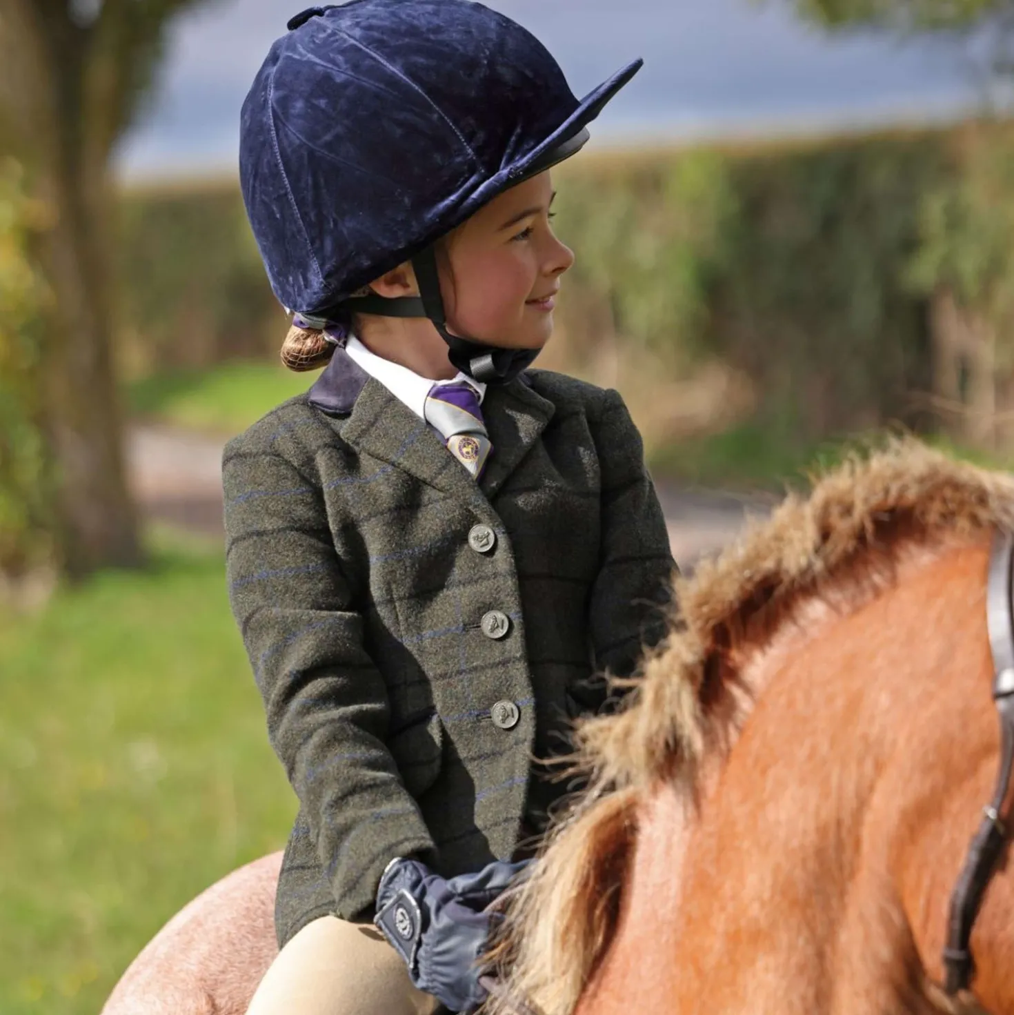 Aubrion by Shires Wedstrijdjasje Saratoga Kinderen Donker Groen Check