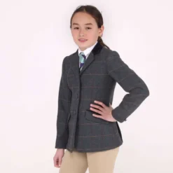 Aubrion by Shires Wedstrijdjasje Saratoga Kinderen Juniper Navy Check