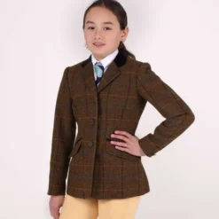 Aubrion by Shires Wedstrijdjasje Saratoga Kinderen Oak Brown Check