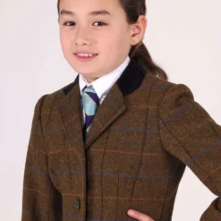 Aubrion by Shires Wedstrijdjasje Saratoga Kinderen Oak Brown Check