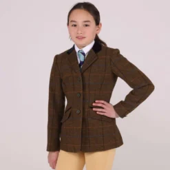 Aubrion by Shires Wedstrijdjasje Saratoga Kinderen Oak Brown Check