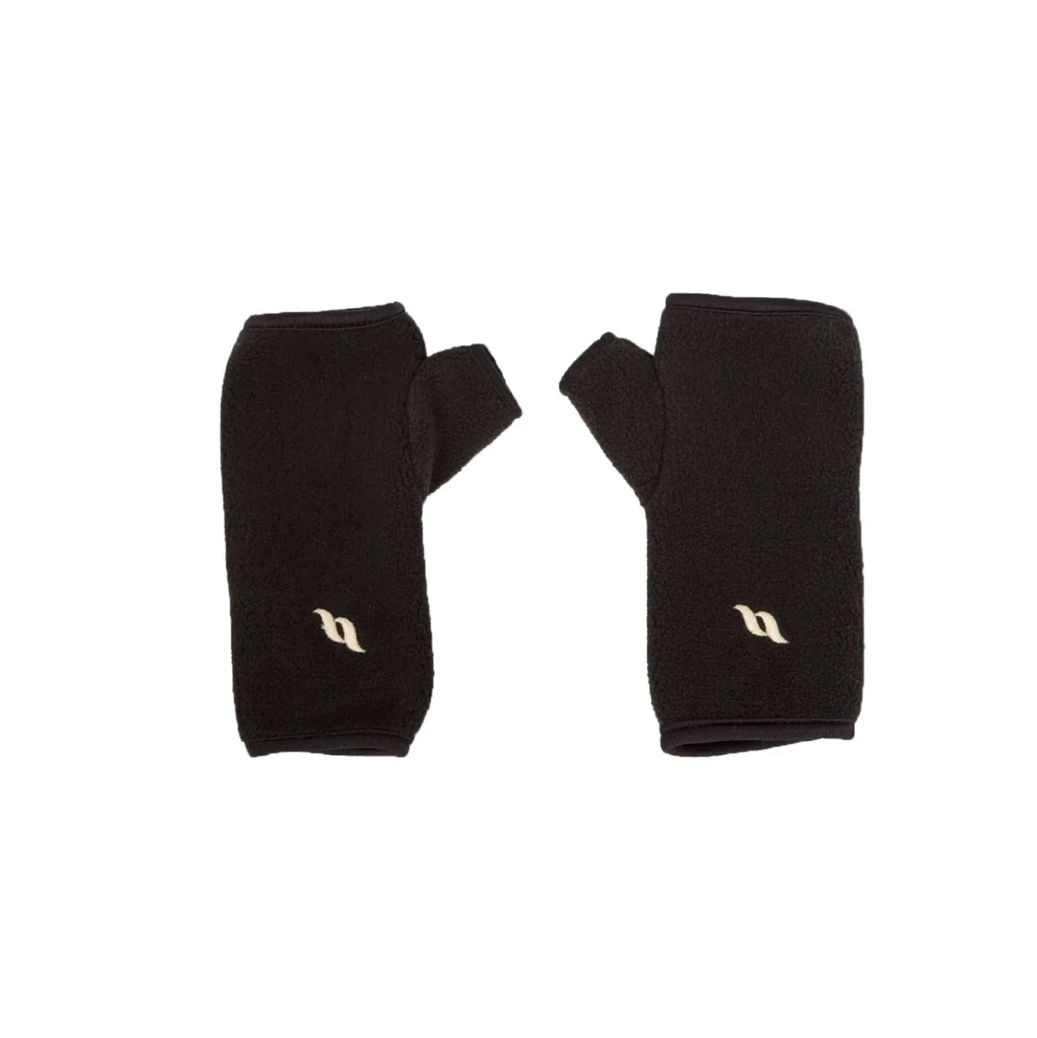 Back on Track Fleece Rijhandschoenen zonder Vingers Zwart