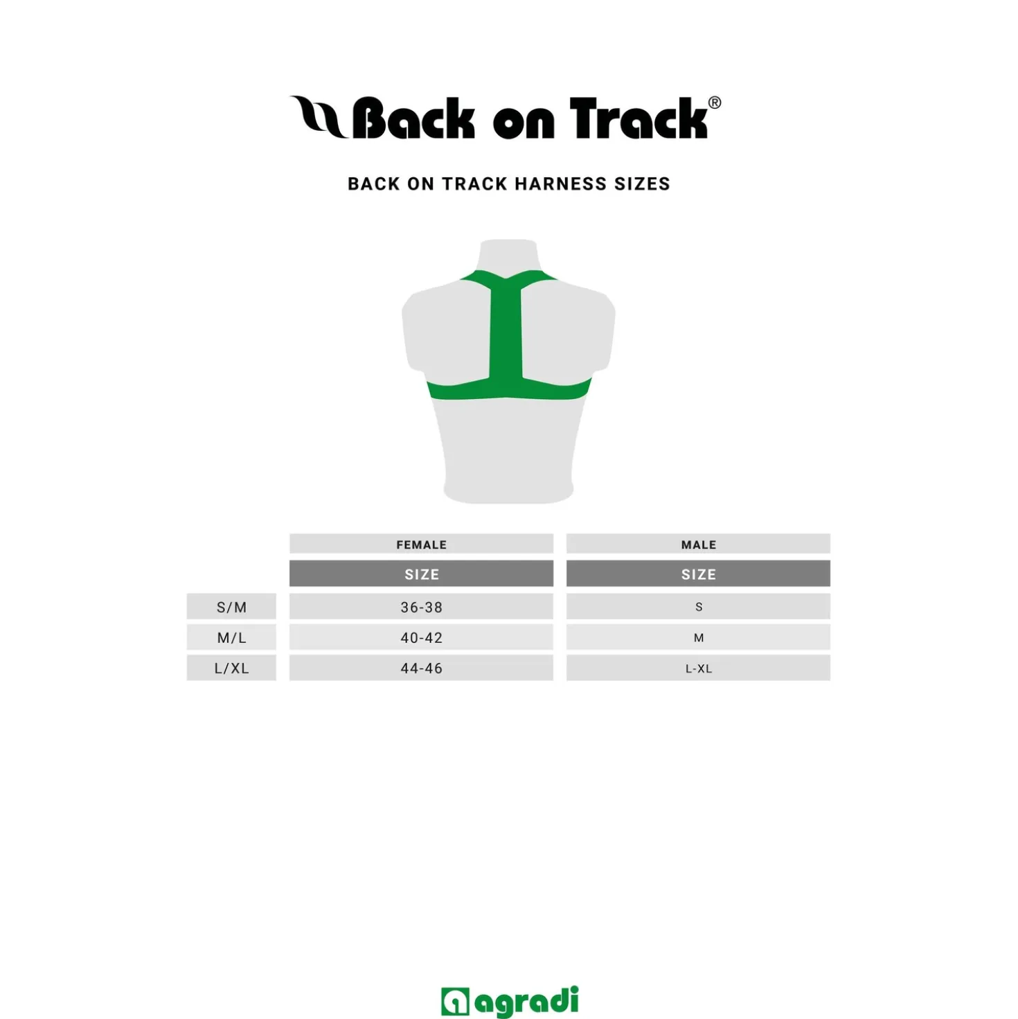 Back on Track Harnas Posture Reminder Zwart