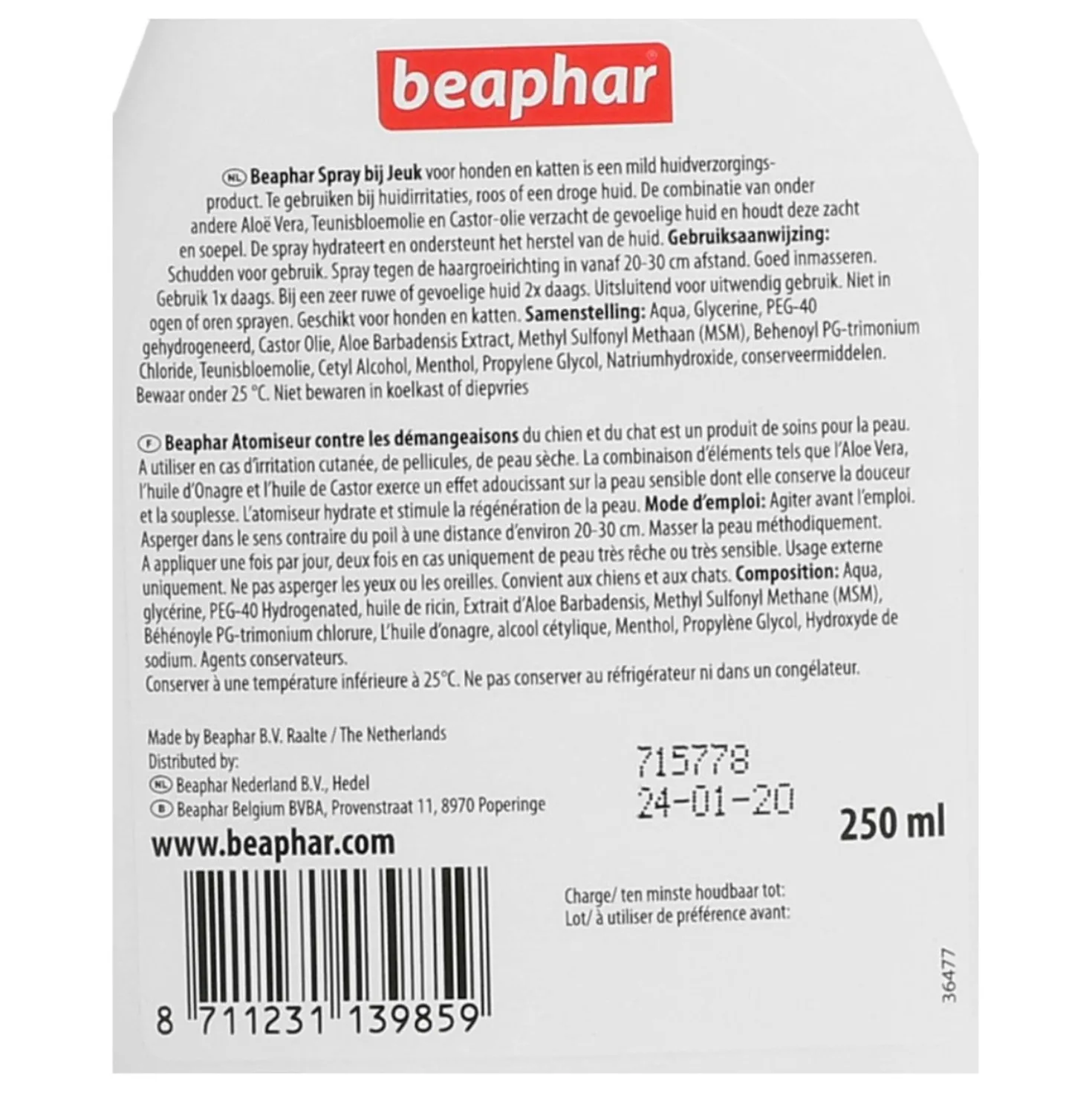 Beaphar Spray bij Jeuk